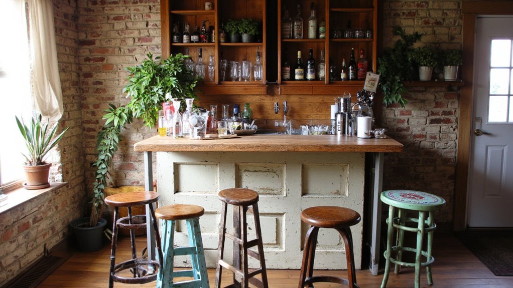 upcycled furniture bar transformation