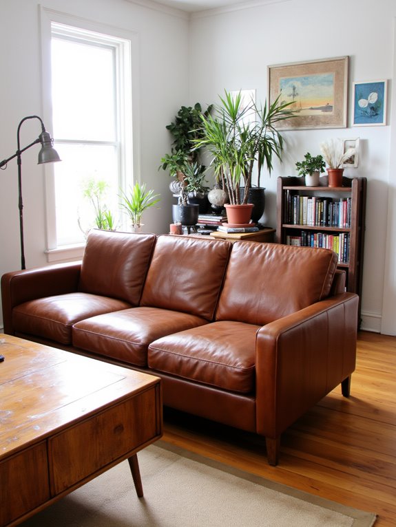 versatile leather sofa pairings