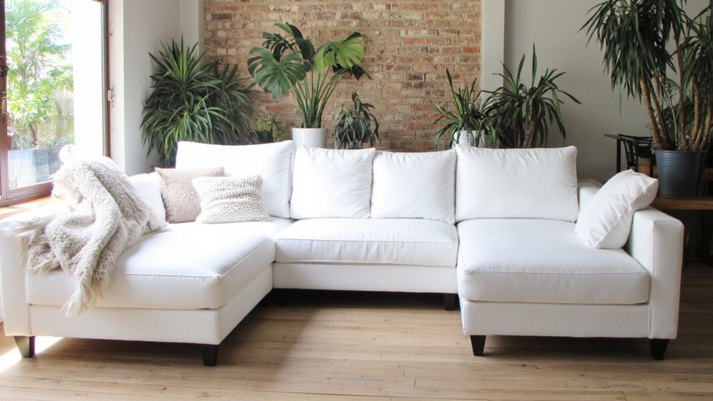 versatile modular white sofas