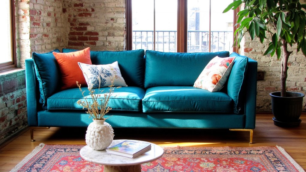 vibrant colorful luxury sofas