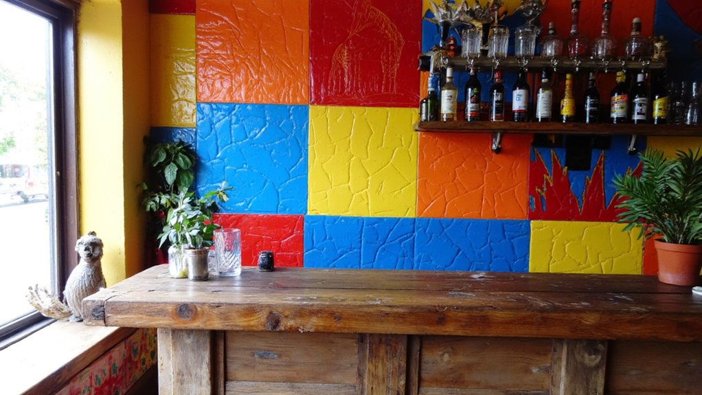 vibrant colors enhance atmosphere