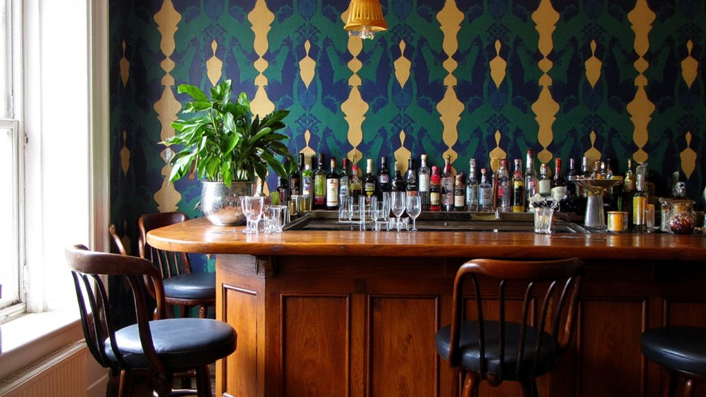 vibrant focal point wallpaper