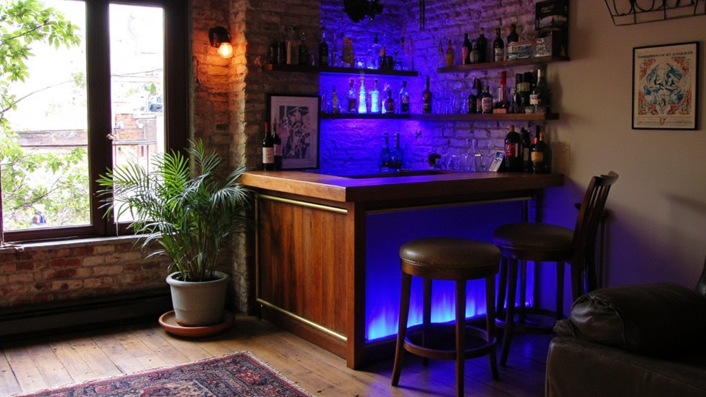 vibrant gathering spot lighting