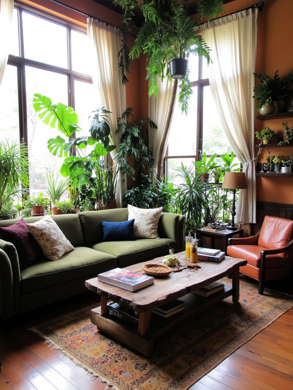 vibrant indoor plant oasis