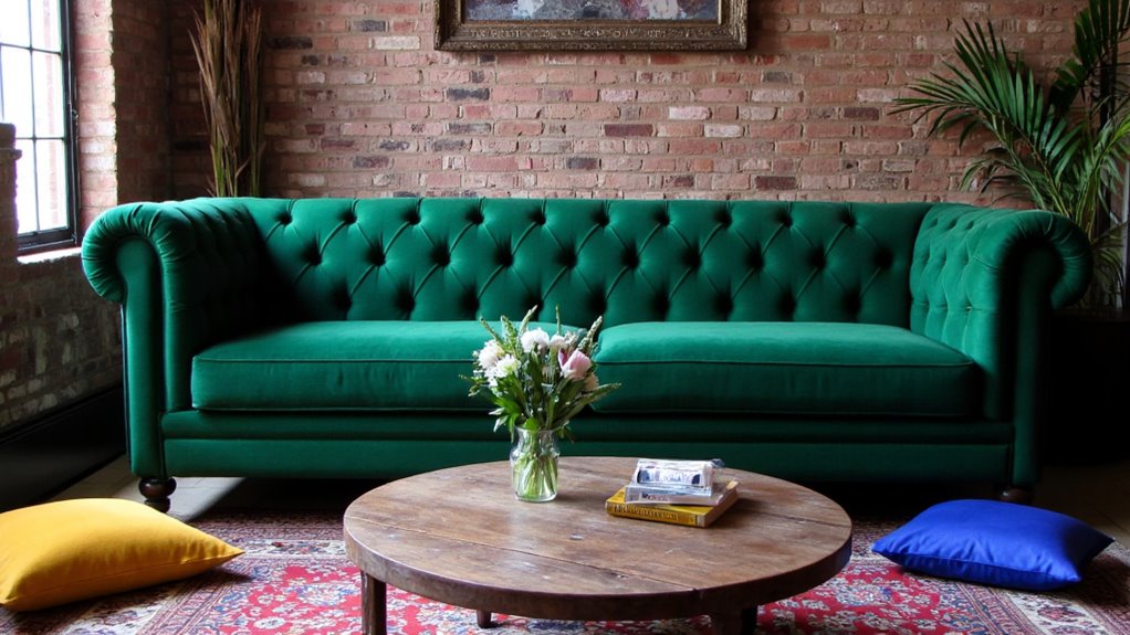 vibrant tufted sofa choices