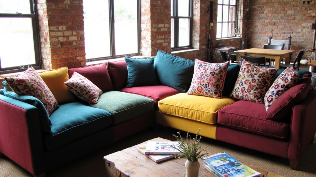 vibrant unique energizing sectionals