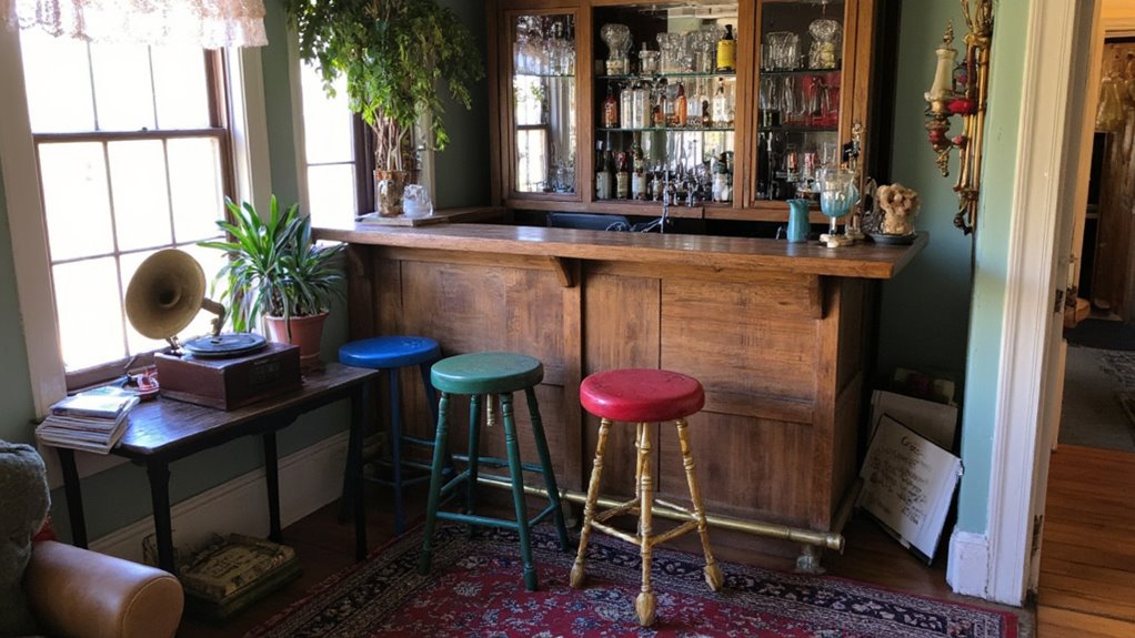 vintage cozy bar corner