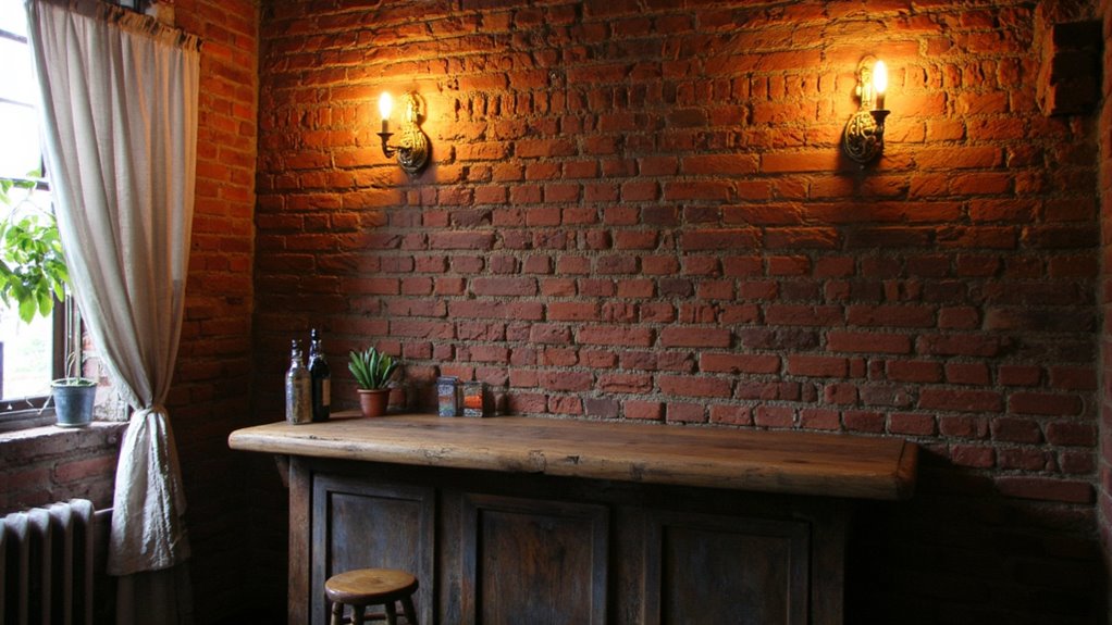 vintage sconces enhance ambiance