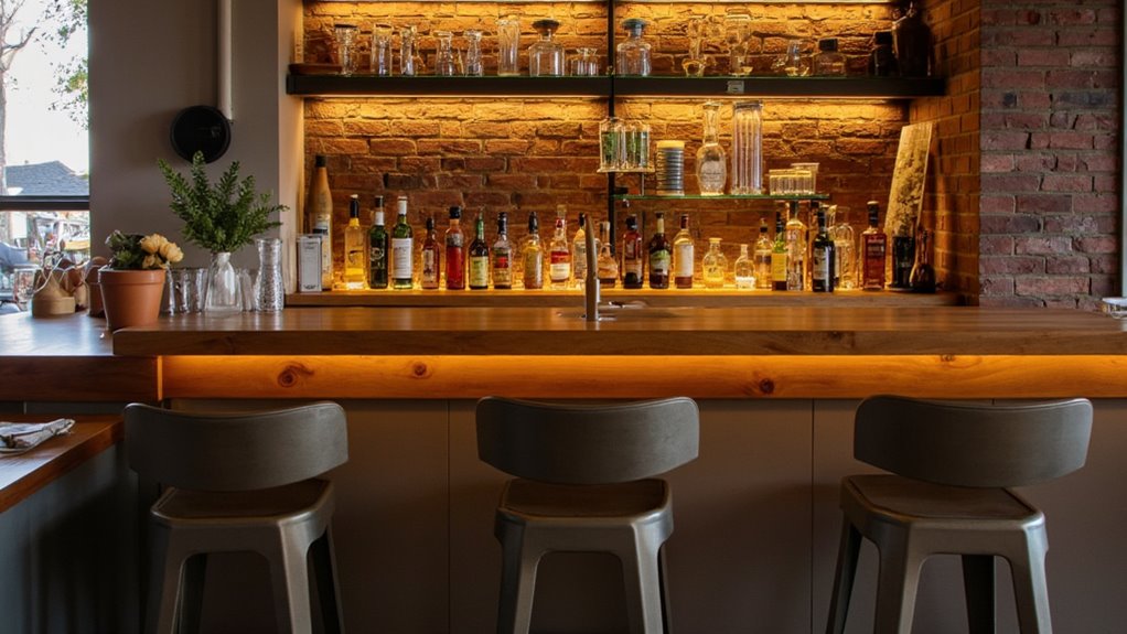 warm lighting enhances ambiance