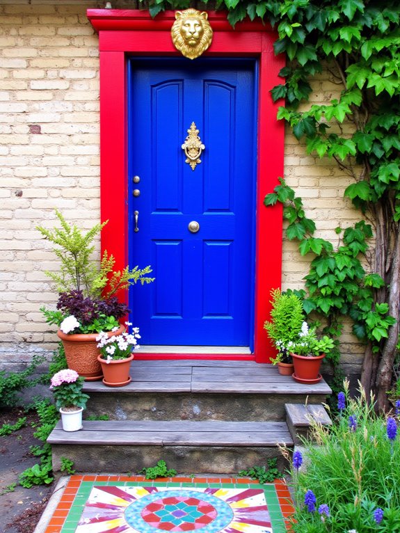 bold colors enhance entrance