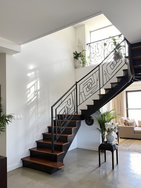 bold geometric staircase designs