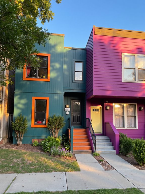 bold hues elevate facades