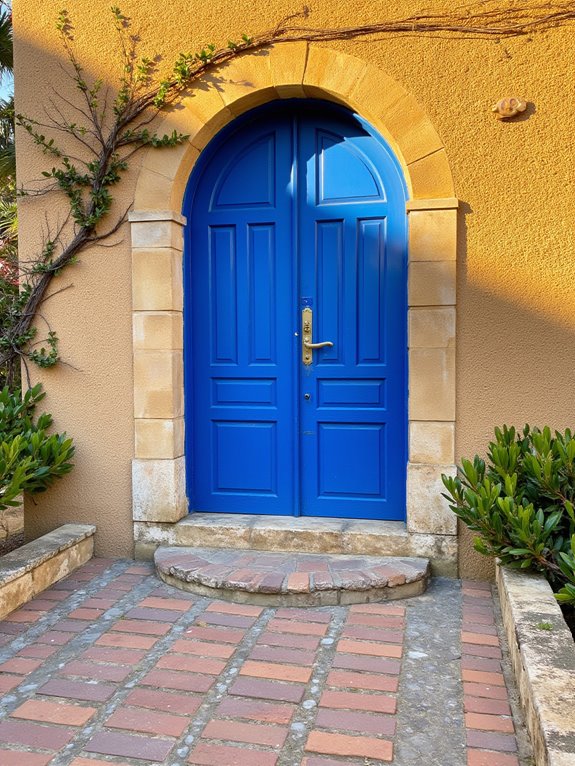 bold hues enhance entrances