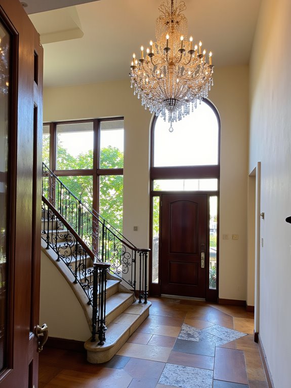 bold lighting enhances entrances