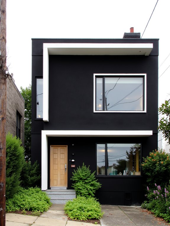 bold monochromatic facade designs