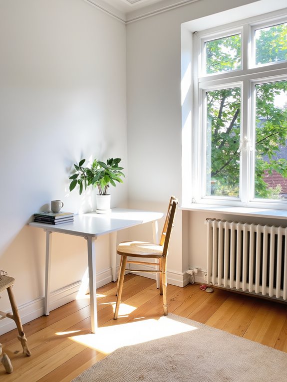 bright minimalistic workspace design