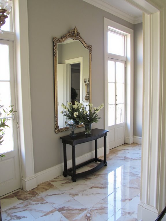 brighten foyer with mirrors