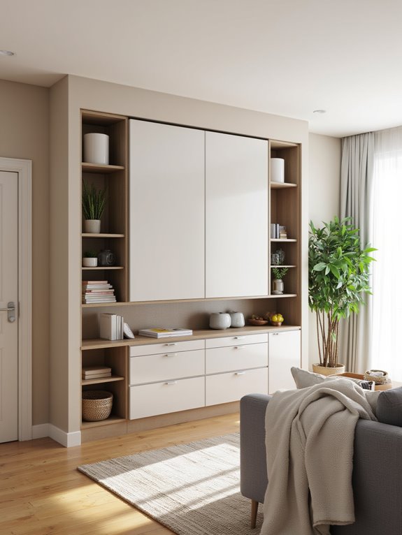 built in storage elegance maximized