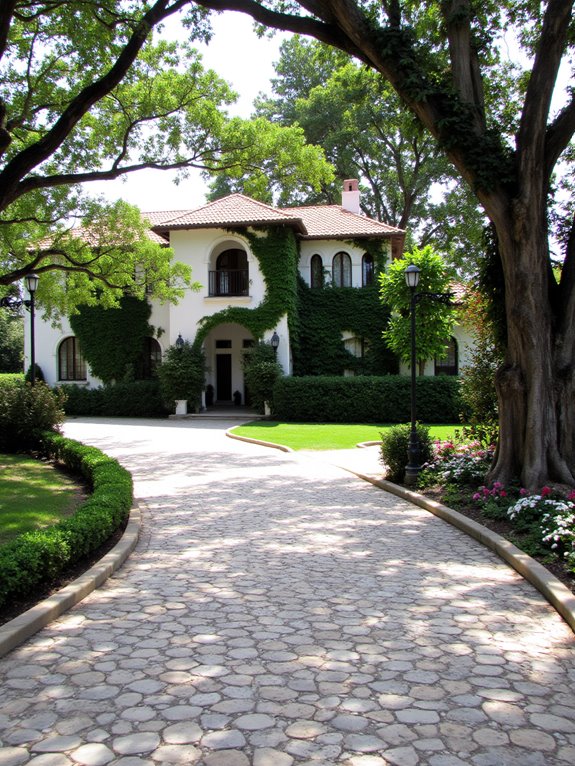 chic driveway enhances appeal