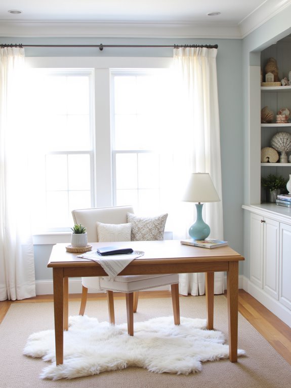 coastal calm office inspiration