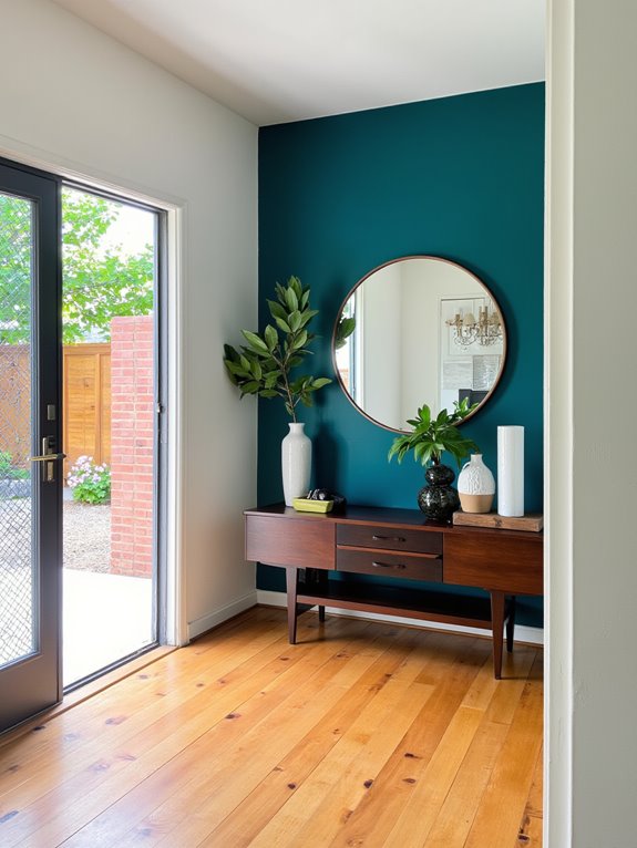 colorful entryway design accents