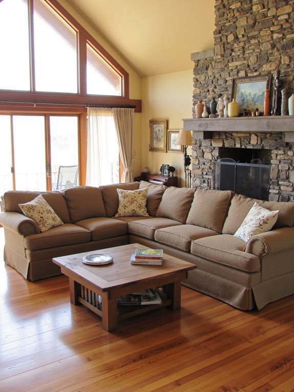 comfortable appropriately scaled furniture