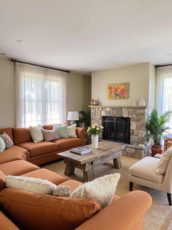 comfortable inviting seating arrangement