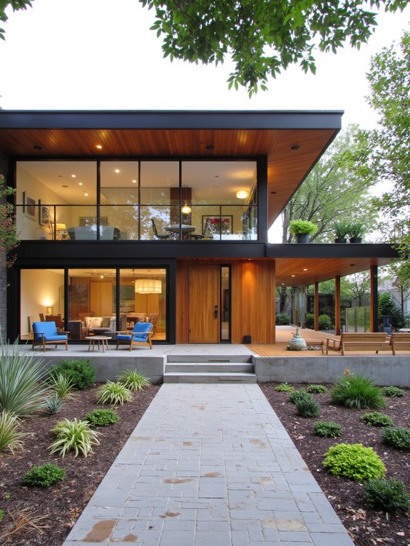 contemporary mid century luxury blend