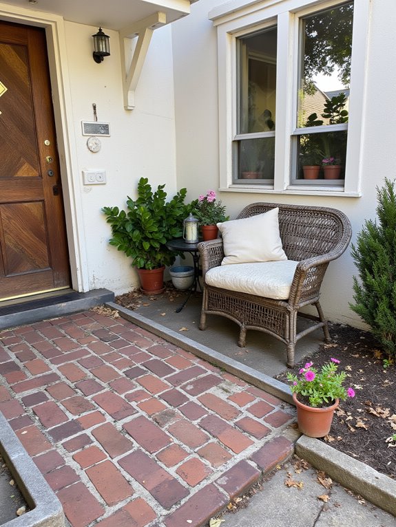 cozy entrance seating area