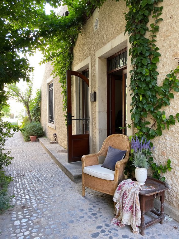 cozy entrance with greenery