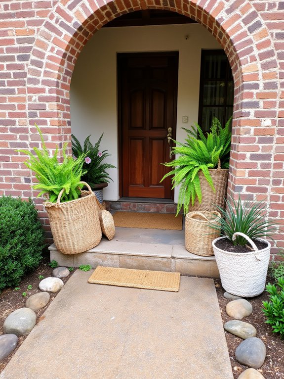 cozy entrance with textures