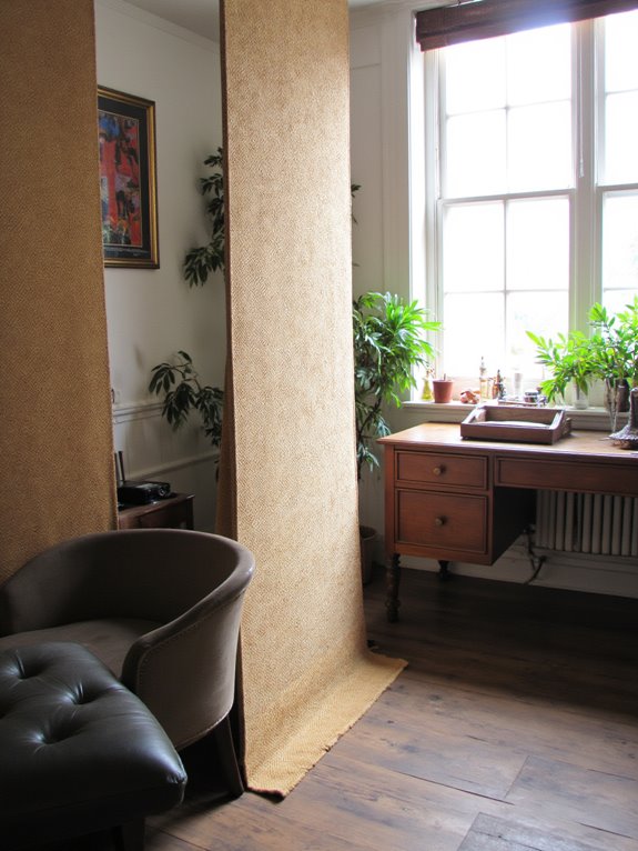 cozy fabric wrapped office panels