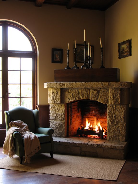 cozy fireplace gathering spot