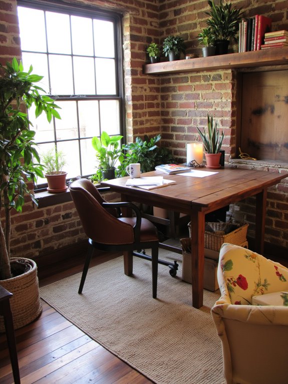 cozy rustic home office