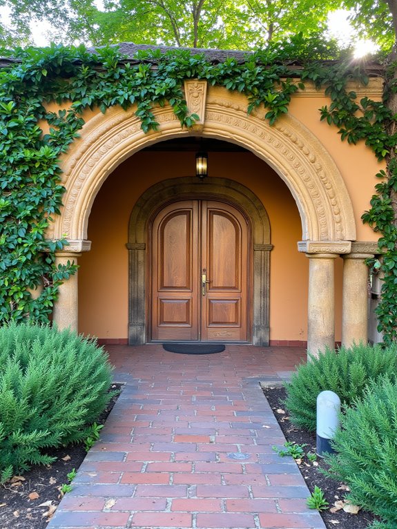 custom archway enhances entrance