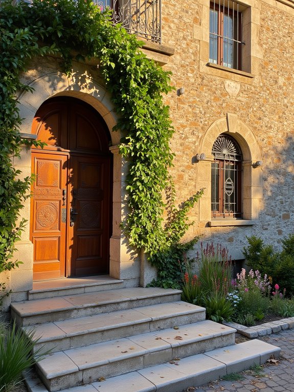 distinctive villa entrance elements