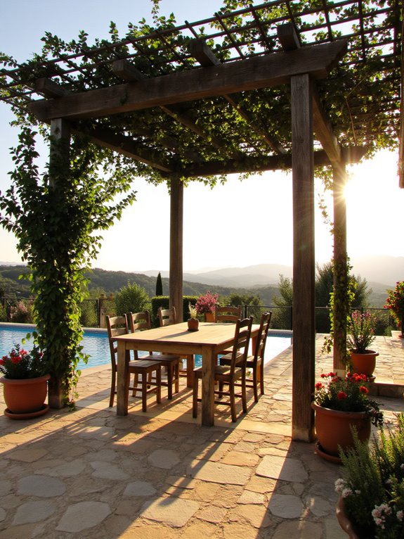 dramatic outdoor pergola design