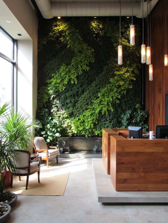 eco friendly reception design elements