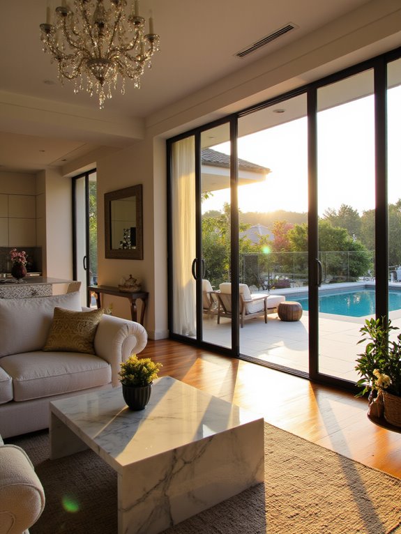 elegant airy social living