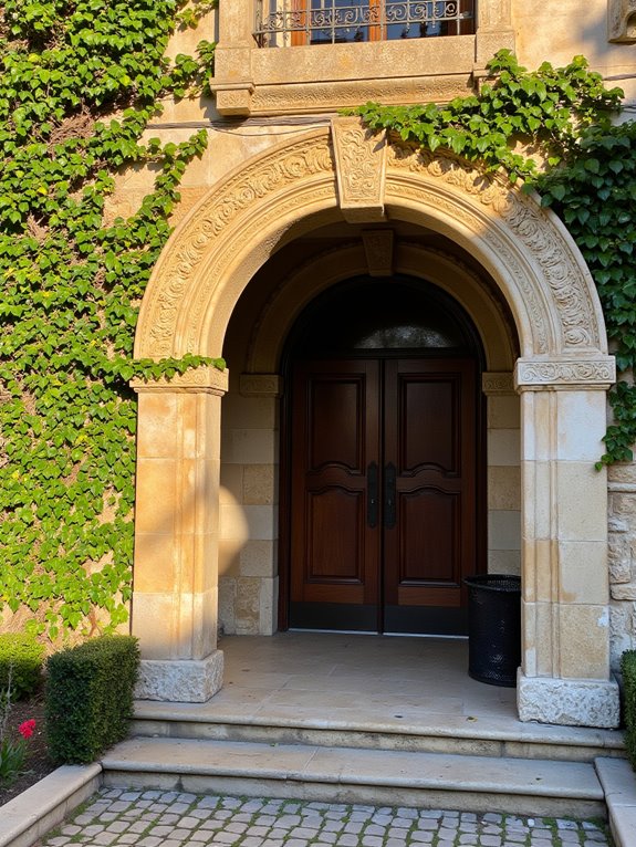 elegant archways enhance entrances