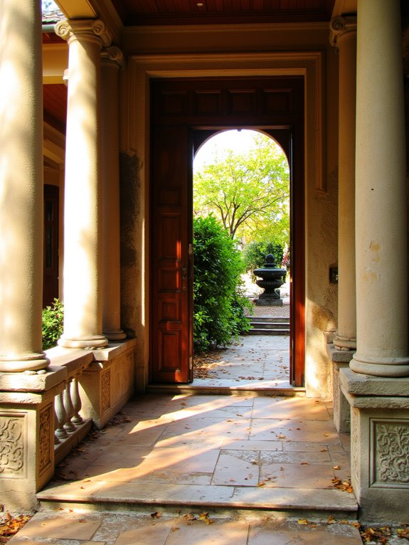 elegant columns enhance sophistication