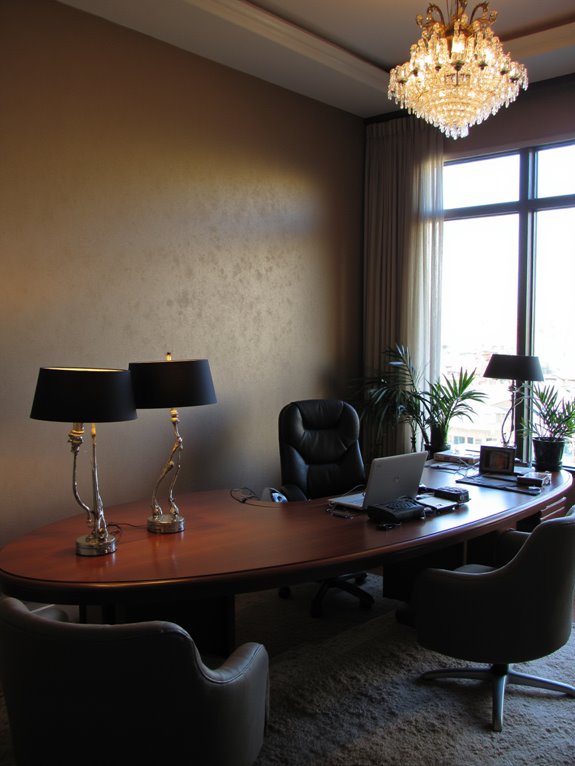 elegant fixtures enhance atmosphere