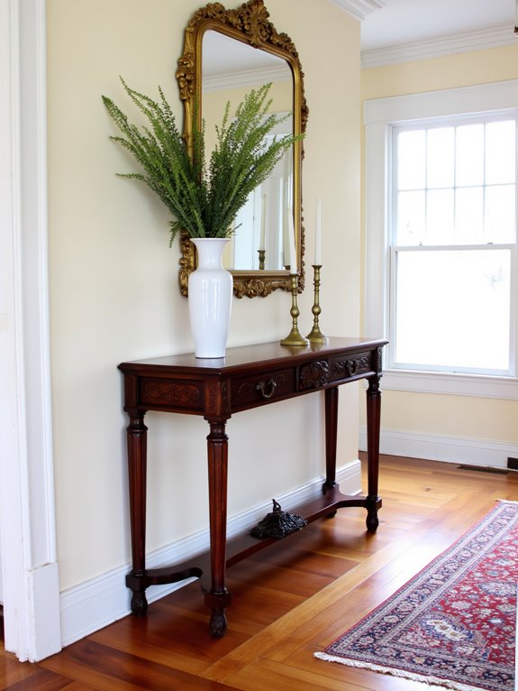 elegant foyer console tables