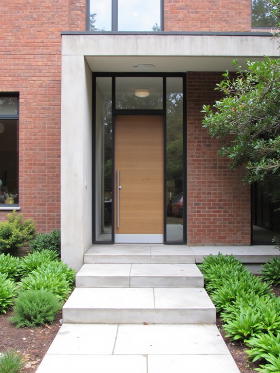 elegant glass panel doors