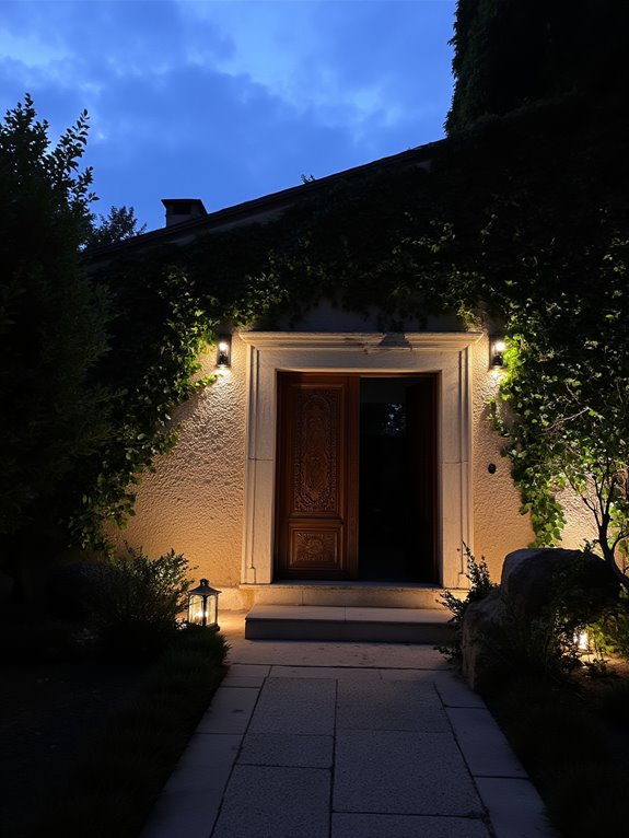 elegant lighting enhances architecture