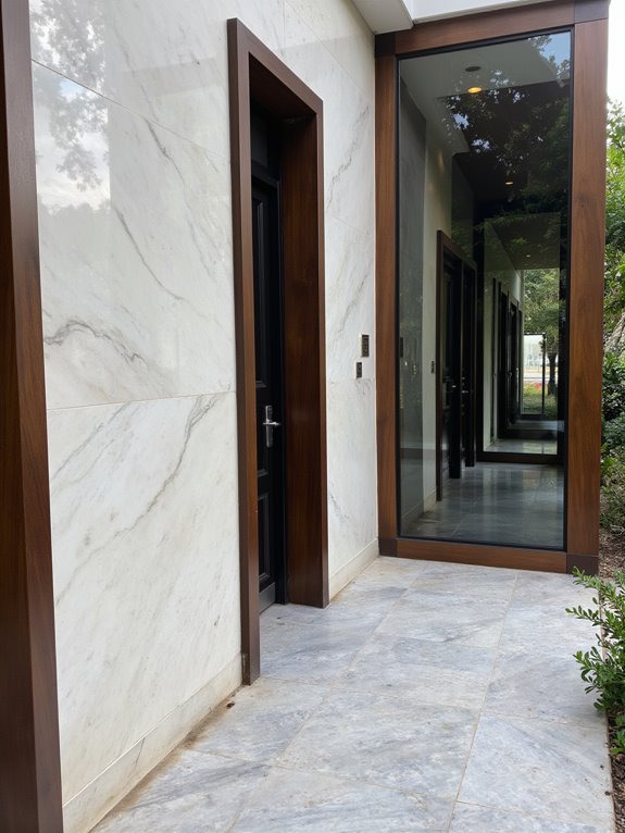 elegant marble warm wood