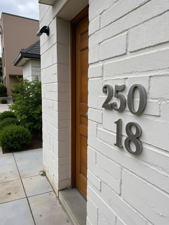 elegant metallic house numbers