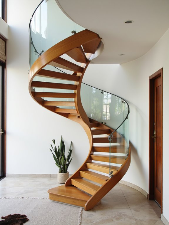 elegant multi level staircase design