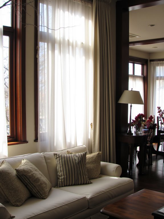 elegant sheer drapes curtains