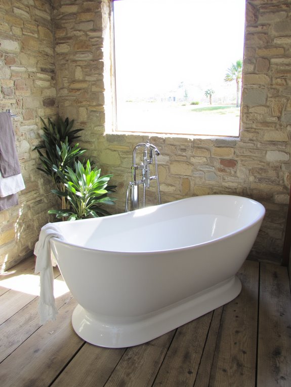 elegant soaking tub experience